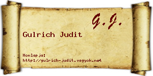 Gulrich Judit névjegykártya